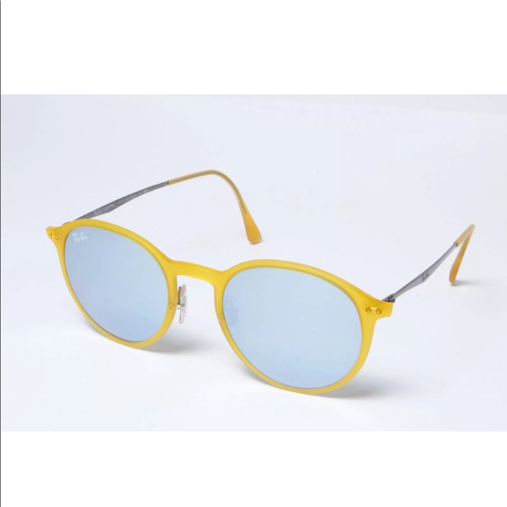 Ray-ban rb4224 yellow frame silver mirror lenses